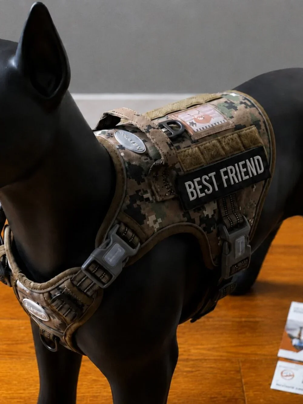 AUROTH Tactical Dog Harness Medium Digital Camo No Pull Training Vest